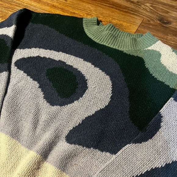 Blue Abstract Sweater - Picture 2 of 4